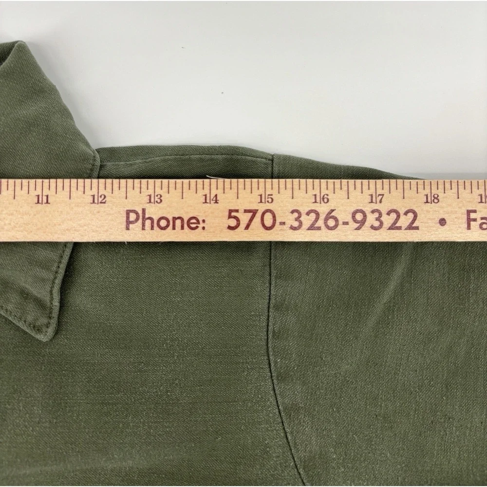 Vintage Vietnam War OG-107 Cotton Sateen Utility Fatigue Shirt Coat Olive Drab